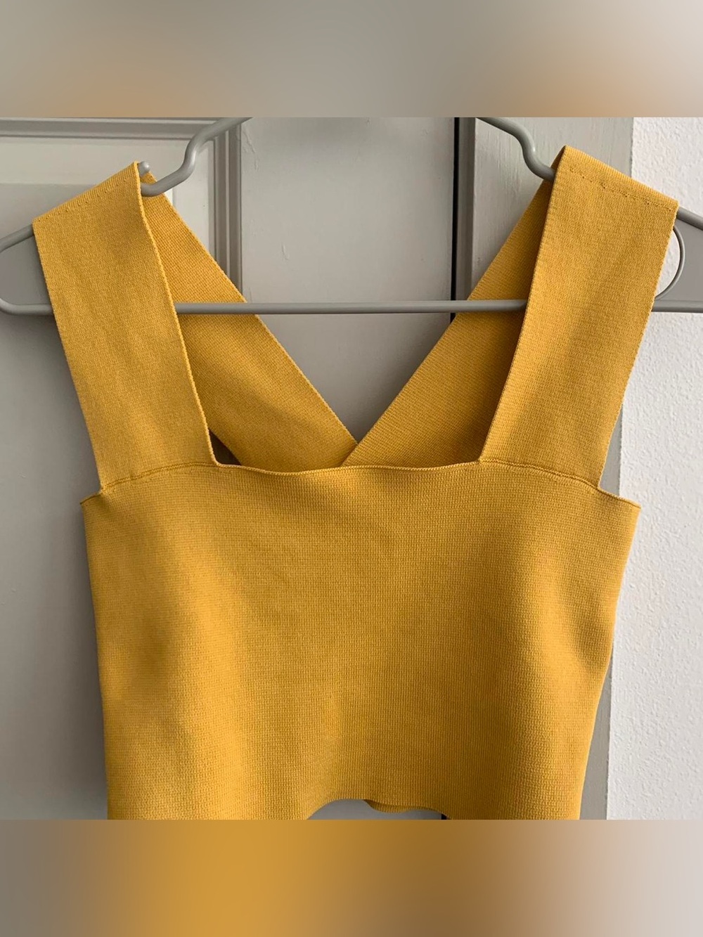 LF Seek the Label Yellow Bandage Crop Top